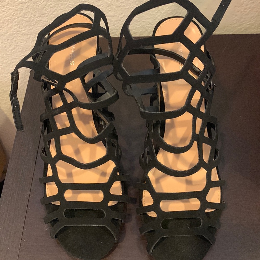 Black Express  Strappy Heels size 10